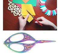 RiToEasysports Tijeras de Coser de Acero Inoxidable con Diseño Preciso de Hojas Vintage para Bordar, Ideales para Artesanos y Coleccionistas, 1 Tijera (multicolor)