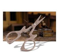 RiToEasysports Tijeras de Costura de Acero Inoxidable, Diseño Vintage para Confección y Manualidades, Duraderas y (tijeras de guitarra marrón)