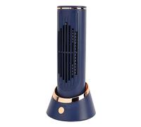 RiToEasysports - Ventilador de torre sin aspas, ventilador de refrigeración de escritorio silencioso de 3 velocidades con batería de 4000 mAh y oscilación gran angular, para dormitorio, oficina,