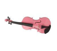 RiToEasysports Violín Acústico 4 4, Juego de Violín Principiante de Tilo con Estuche, Afinador de Resina, Cuerdas Adicionales para para Reposabrazos, 59,5 X 21,5 X 8 Cm para Adultos, Niños, (PINK)