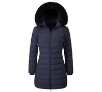 RITOSTA Abrigo Acolchado Mujer Invierno Largo Chaqueta Cálido Abrigos Gruesa Plumifero Chaquetas Polar Elegante Parka con Cremallera Prueba de Viento para Uso Diario y al Aire Libre