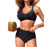 RITOSTA Bikini Mujer Traje de Baño Dos Piezas Push Up Conjuntos Bikinis Cuello en V Conjunto Bañadore Reductor Sexy Biquini Cintura Alta Bikini de Playa