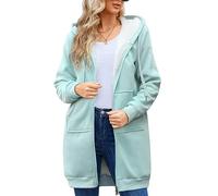 RITOSTA Sudaderas con Capucha Mujer Sudaderas Mujer Capucha Sudadera Larga con Capucha de Mujer Sudadera Mujer Invierno Manga Larga Forro Polar con Cremallera Bolsillos para Adulto（Verde,XL）