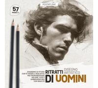Ritratti di Uomini - Disegno Artistico: Quaderno di Studio con 57 Modelli Realistici per Padroneggiare Volume, Luce e Ombreggiatura con Grafite (Posterlike Portrait Drawing Studio)