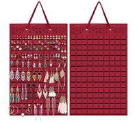 Ritte Organizador Colgante Para Joyas Organizador De Pendientes Colgador De Pendientes Para, Tiene Capacidad Para Hasta 300 Pares (Rojo)