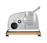 Ritter Cortafiambres Manual Amano 5, Cortador de Alimentos y Rebanador de Pan de Acero Inoxidable y Metal Plateado