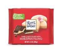 Ritter Deporte Mazapán 100g De Chocolate Negro (Paquete de 6)