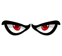 Ritter Mediendesign 2 Pegatinas de Ojos de Maniac, 1 par, para Coche, Moto, Casco, Motocicleta, ciclomotor, Resistente al Lavado