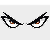 Ritter Mediendesign 2 Pegatinas de Ojos de Maniac, 1 par, para Coche, Moto, Casco, Motocicleta, ciclomotor, Resistente al Lavado