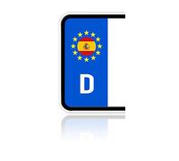 Ritter Mediendesign - Adhesivo decorativo para España (2 unidades), diseño de bandera de la UE, resistente a los rayos UV y a los lavados