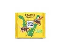 Ritter Sport Cacahuete tostado vegano, tapa de chocolate con cacahuetes crujientes tostados y salados, perfecto para comer y disfrutar, 100 g