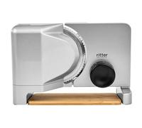 ritter varido 5 Cortafiambres eléctrico multiusos de metal con motor ECO, Made in Germany, plateado metálico