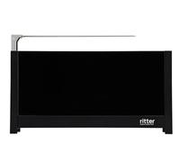 ritter volcano 5, Tostadora de Pan de Ranura Larga con Rejilla para Panecillos, Extra Estrecha, Negro