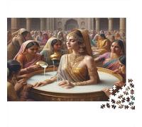 Ritual de baño de Mujer Real 1000 Piezas Cartón Grueso Rompecabezas Premium para Adultos Desafío Juego Educativo Decoración De Paredes Paquete De Valor 70x50cm/1000pcs
