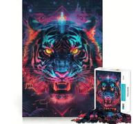 Ritual del Tigre Ancestral,Rompecabezas de 1000 Piezas para Adultos,Entrenamiento Mental,Diversión, Corte Láser,Actividad Relajante para Grupos en Interiores (50x75cm)