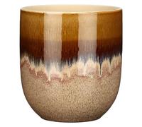 RITUALI DOMESTICI - Cachepot S de cerámica, 14 x 14 cm, Profundidad 16,3 cm, colección Introterra