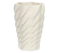 rituali domestici - Jarrón Deco Intreccio L de cerámica, 24 x 24 cm, Profundidad 38 cm, colección Trama