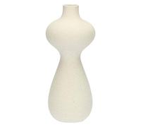 rituali domestici - Jarrón Deco monoflor 2 Niveles de Resina cementada, 13 x 13 cm, Profundidad 32 cm, colección Multicurve