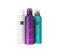 RITUALS Espuma de Ducha - Set de Regalo de Lujo con Flor de Cerezo y Leche de Arroz, Té Blanco y Flor de Loto, Cerezo Yoshino y Arroz Negro, 3 x 200 ml