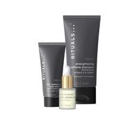 Rituals HOMME Skin Care Set Daily Routine, Champú con cafeína, potenciador de ácido hialurónico, crema hidratante con vitamina C, 3 piezas