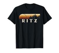 Ritz, AR Vintage Evergreen Puesta del Sol de los años Ochenta Retro Camiseta