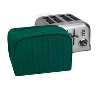 Ritz Cubierta Acolchada de poliéster y algodón para tostadora de Cuatro rebanadas, protección contra el Polvo y Las Huellas Dactilares, Lavable a máquina, Color Verde Oscuro