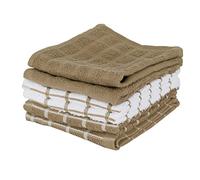 Ritz EMW6283659, algodón, marrón Moca, Paquete de 6, 12 x 12 Pulgadas