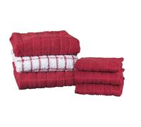 Ritz Juego de 6 Toallas de Cocina y paño de Cocina de algodón de Rizo, Color Rojo pimentón