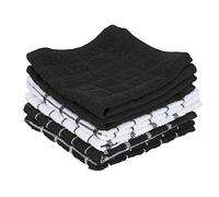 Ritz Kitchen Creations Paño de Rizo 100% algodón, Negro, 6-Pack 12" x 12", 6