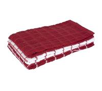 Ritz Rojo pimentón Toallas de Cocina 100% de Rizo de algodón, Altamente absorbentes, 25 x 15 Pulgadas, Paquete de 3, Color, 3-Pack 25" x 15", 3