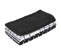 Ritz Creaciones Paño de Cocina 100% algodón de Rizo, Negro, 3-Pack Kitchen Towels, 3