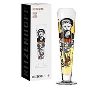 Ritzenhoff 1011009 Vaso de cerveza 330 ml - Serie Heldenfest, motivo nº 9 - Barber - redondo y multicolor - Made in Germany