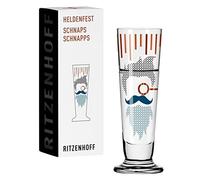 Ritzenhoff 1061010 Copa de Schnapps 40 ml - Serie Heldenfest, motivo nº 10 - Barber - redonda y multicolor - Made in Germany