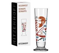 Ritzenhoff 1061011 Copa de Schnapps 40 ml - Serie Heldenfest, motivo nº 11 - Barber - redonda y multicolor - Made in Germany