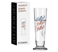 RITZENHOFF 1061016 Vaso de chupito de 40 ml, serie Heldenfest, diseño n.º 16, vaso de chupito de 4 cl, redondo, multicolor, fabricado en Alemania