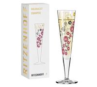Ritzenhoff 1071024 Copa de champán 200 ml - Serie Goldnacht No. 24 - Noble pieza de diseño con oro auténtico - Made in Germany