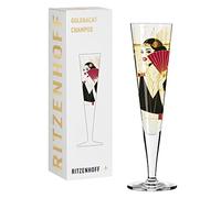 Ritzenhoff 1071028 Copa de champán 200 ml - Serie Goldnacht No. 28 - Noble pieza de diseño con oro auténtico - Made in Germany