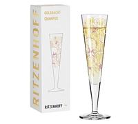 Ritzenhoff 1071031 Copa de champán 200 ml - Serie Goldnacht No. 31 - Motivo orquídea con oro auténtico - Made in Germany