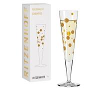 Ritzenhoff 1071041 Copa de champán 200 ml - Serie Goldnacht No. 41, set de 2 - Pieza de diseño con oro auténtico - Made in Germany
