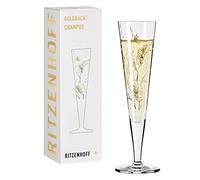 Ritzenhoff 1078277 Copa de champán de 200 ml - serie Goldnacht n. ° 7 - pieza de diseñador elegante con oro real