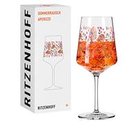 Ritzenhoff 2841016 Vaso aperitivo 500 ml - Serie Sommerrausch No. 16 - Vaso aperizzo motivo follaje naranja - Made in Germany