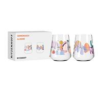 Ritzenhoff 2842001 Juego de 2 vasos universales de 500 ml - Serie Summer Rush Allround con coloridas ilustraciones - Made in Germany