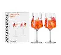 Ritzenhoff 2849001 Vaso aperitivo 500 ml - Lote de 2 - Serie Summer Rush - Motivo mariposas - Made in Germany