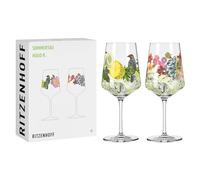 Ritzenhoff 2931019 Vaso aperitivo 500 ml - Serie Sommertau - Motivo pájaros, flores - Made in Germany