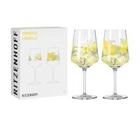 Ritzenhoff 2931020 Vaso aperitivo 500 ml - Serie Summer Dew - para spritz o spritzer - Motivo limón - Made in Germany