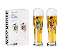 Ritzenhoff Brauchzeit #2 Vasos de Cerveza, 500 milliliters, Glass, multicoloro