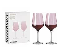 Ritzenhoff 3631003 Copa de vino tinto 500 ml - Serie Fjordlicht No. 3, 2 piezas con gradiente de color Berry - Made in Germany