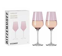 Ritzenhoff 3641003 Copa de vino blanco 300 ml - Serie Fjordlicht No. 3, 2 piezas con gradiente de color Berry - Made in Germany