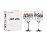 Ritzenhoff 3691001 Copa de ginebra 700 ml - Serie Schattenfauna Set No. 1, 2 piezas, cigüeña y mariposa - Made in Germany