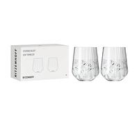 Ritzenhoff 3771001 Vaso de ginebra 700 ml - Serie Sternschliff No. 2-2 piezas con línea de relieve - Made in Germany